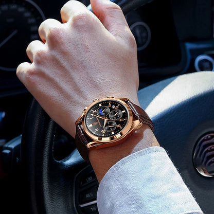 Luxury Brand Genuine Leather Quartz Wristwatch - TaMNz