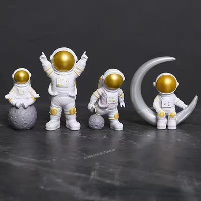 4 pcs Astronaut Figure Statue Figurine Spaceman Sculpture Educational Toy Desktop Home Decoration Astronaut Model For Kids Gift - Tamnz