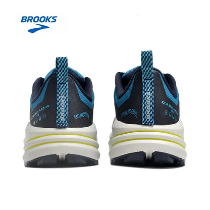 BROOKS Cascadia 16 Running Shoes Titan Blue Dark Night Blue Volt Men Women Long-Distance Road Sport Training Casual Sneakers