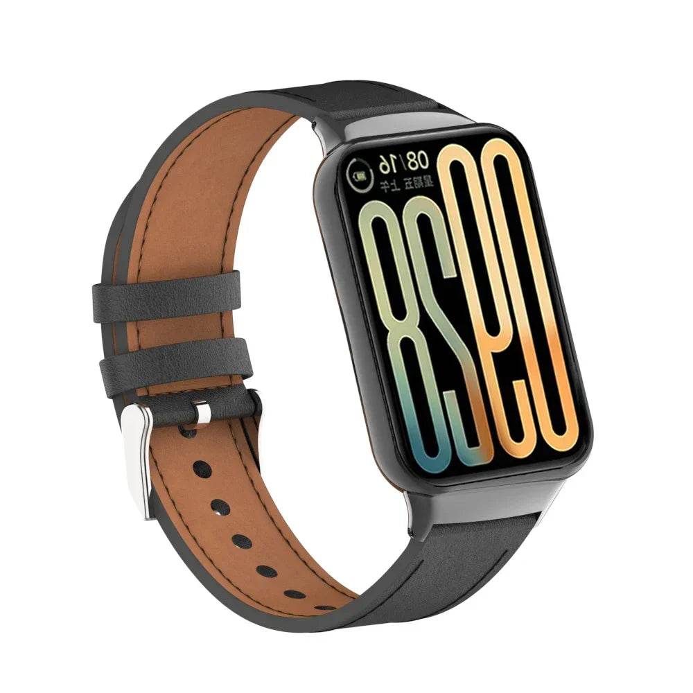 New Leather Strap for Xiaomi Mi Band 9 Pro Smartwatch Replaceable wristband for Mi Band 8 Pro/Redmi Watch 4/5 High Quality Belt - Tamnz