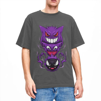 Pokemon Gengar T Shirt Trendy Cool T Shirts Short-Sleeve Street Style Tops Beach Cotton O Neck Plus Size 5XL Top Tees