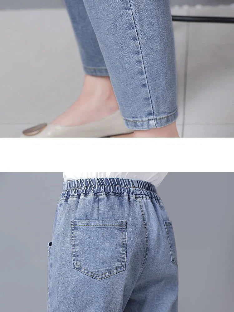 Vintage Ankle-length Harem Jeans Baggy Casual Mom's Denim Pants Women High Waist Fashion Vaqueros Oversized 4xl Cowboy Pantalone