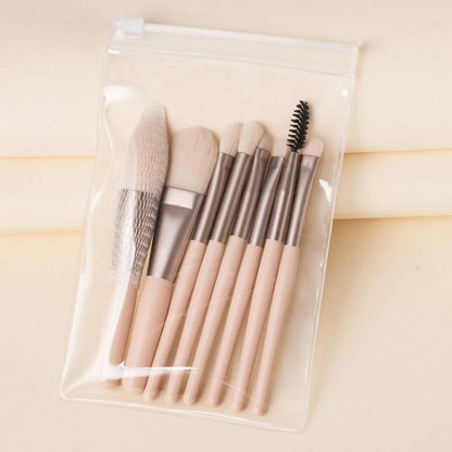 8pcs Make Up Brushes Set Cosmetic Powder Eye Shadow Foundation Blush Blending Concealer Professional Beauty Make Up Tool - TaMNz