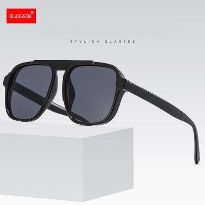 Men Oversized Sunglasses Classic Vintage Brand Design Shades - TaMNz