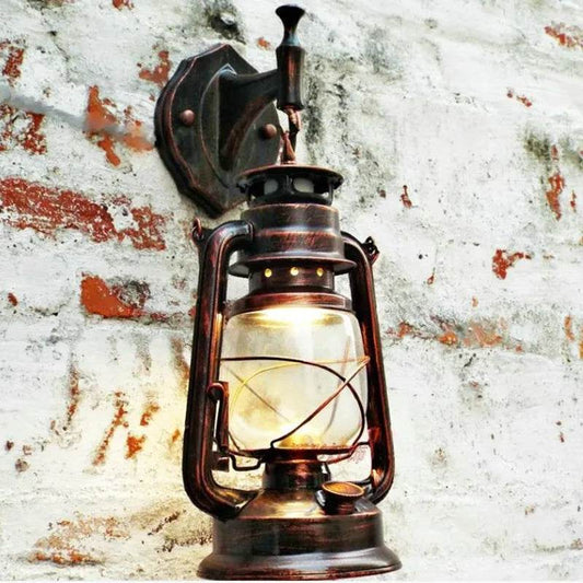 Retro Wall Lamp Vintage Glass European Kerosene Lamps Beside Light For Bar Coffee Shop Bathroom Home Led Lights - Tamnz