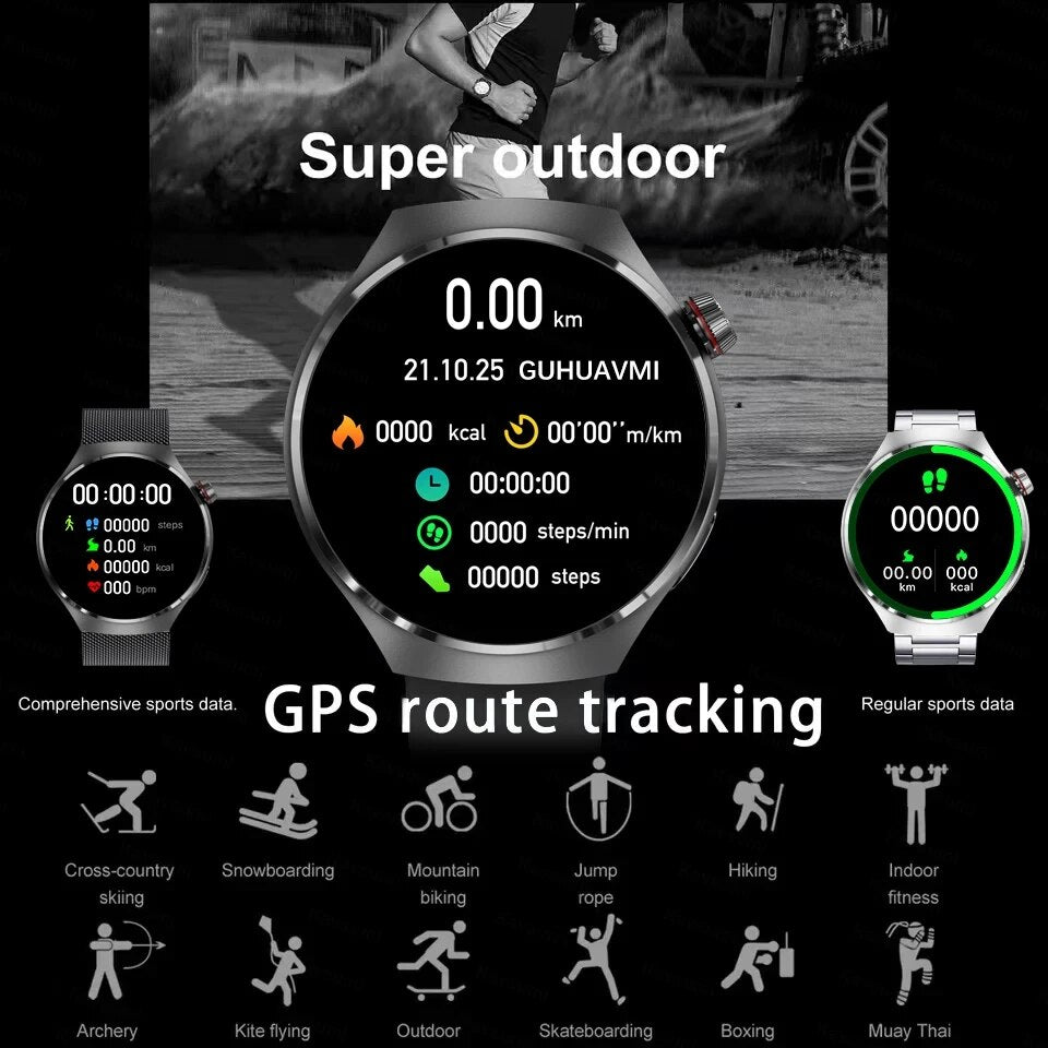 Pro-Smartwatch Man HD AMOLED NFC ECG Blood Sugar Health Bluetooth Call IP68 - TaMNz