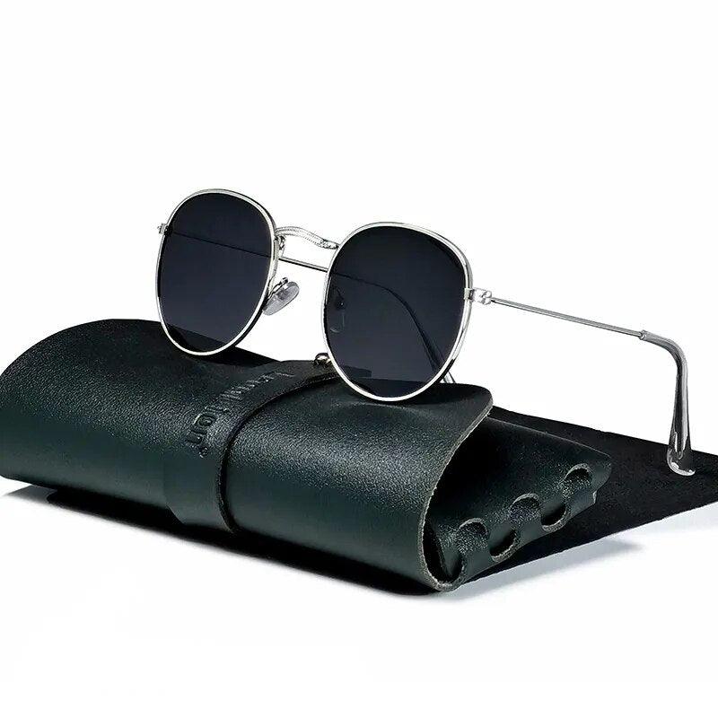 Round Sunglasses Men Small Vintage Glasses for Men/Women Luxury Eyewear Men Metal Party - TaMNz