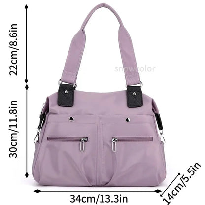 Tote Bag Handbag Shoulder Bag for Women Nylon Waterproof Large Capacity Shopping CrossBody Bag Ladies Messenger Bag