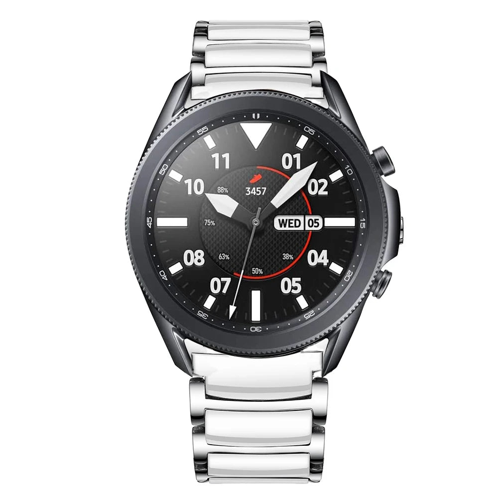 22mm 20mm Ceramic Strap For Samsung Galaxy Watch 46mm/Active 2/Huawei Watch GT2 Metal Stainless Steel Strap for Amazfit GTR 47mm