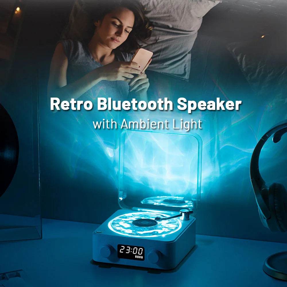 Mini Retro White Noise Wireless Speaker Portable Subwoofer with RGB Light - Tamnz