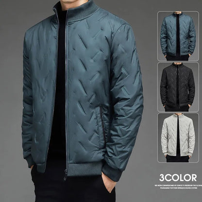 Autumn Winter Jacket Men Thicken Fur Lined Warm Coats Men Clothing 2023 New Stand Collar Casual Jackets Korean Style Slim Fit - TaMNz