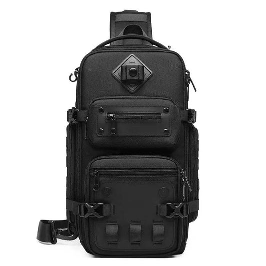 Ozuko Belly bags Men's Chest Bag Outdoor Tactical One Shoulder Crossbody Bag High Capacity Waterproof Sports Bag For Man - Tamnz