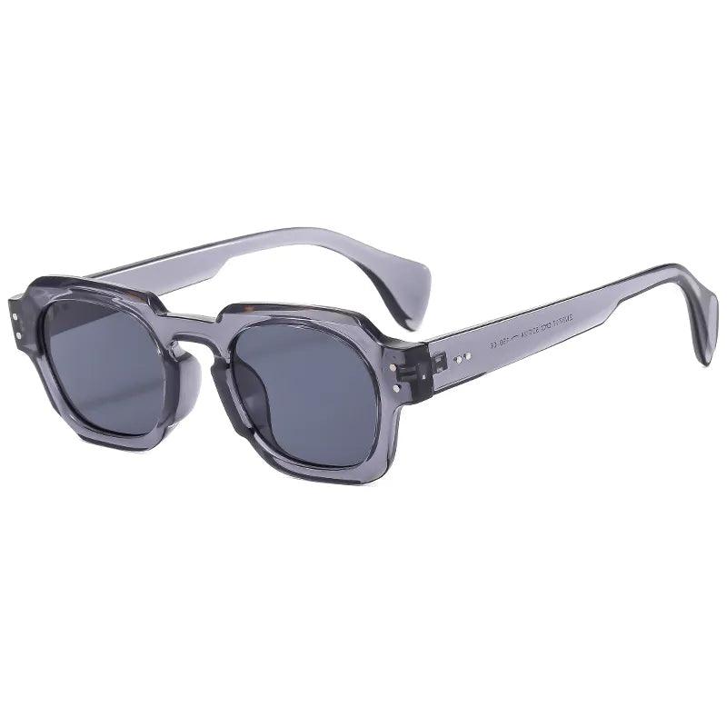 Fashion Square Women Luxury Brand Sunglasses Retro Designer Men Trending Black Grey - TaMNz