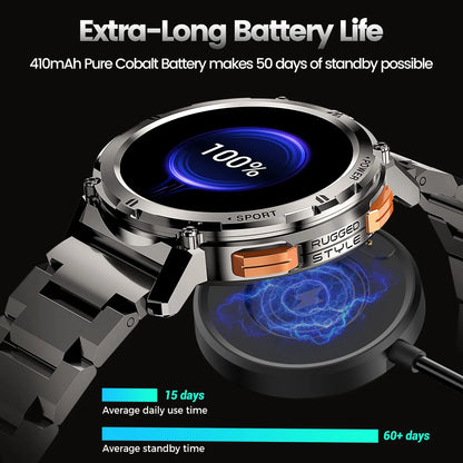 Original KOSPET TANK T2 Ultra Smartwatches For Men Watches AMOLED AOD Smartwatch Bluetooth Call Electronic Men's Smart Watch - TaMNz