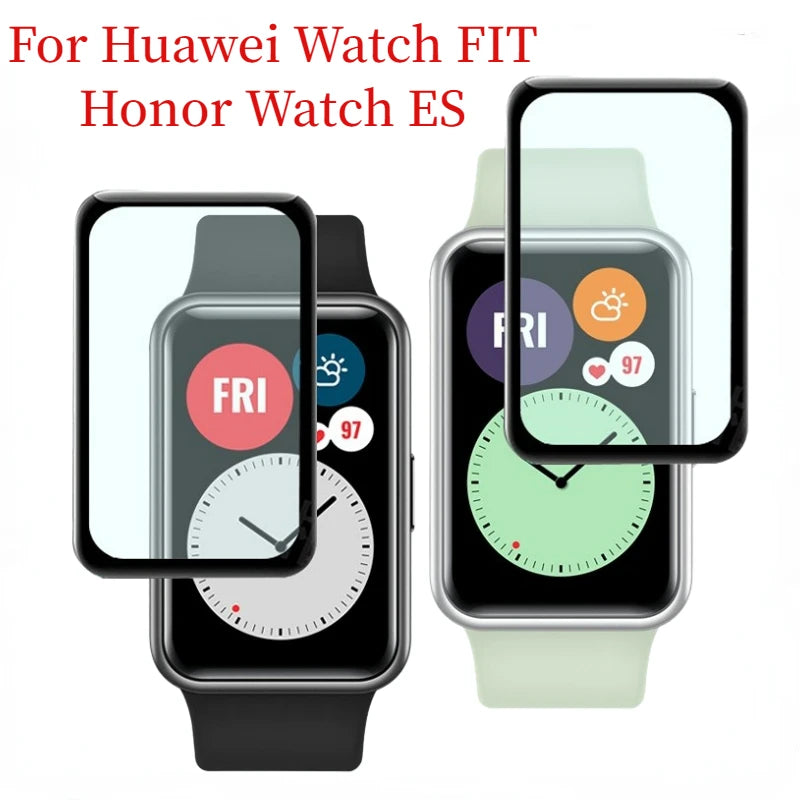 3D Curves Edge Screen Protector Film For Huawei Watch Fit /Huawei Honor Watch ES Smart Watch Full Coverage Clear Film band Cover