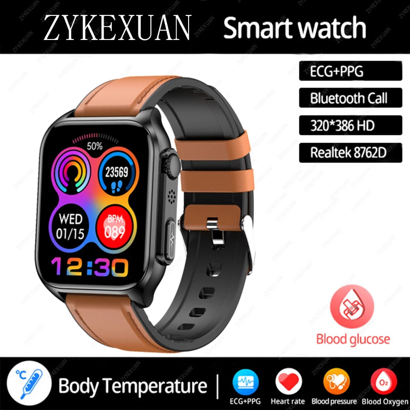 AI Voice Assistant Bluetooth Call Automatic Infrared Blood Oxygen Health Watch IP67 - Tamnz