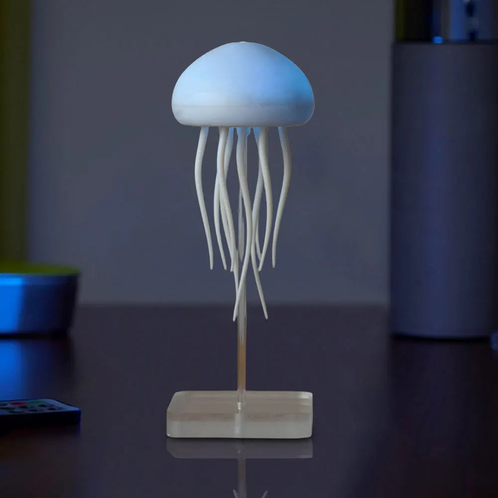 Cartoon Jellyfish Night Light RGB Gradient Cute Jellyfish Bedside Lamp Voice Control Type-C Charging Atmosphere Light LED Lamp