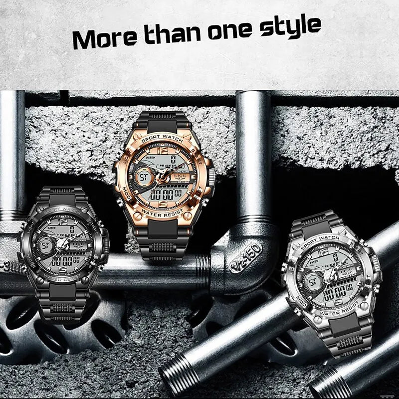 Waterproof Wristwatch LED Quartz Clock Sport Watch Male Big Watches Men Relogios Masculino - TaMNz