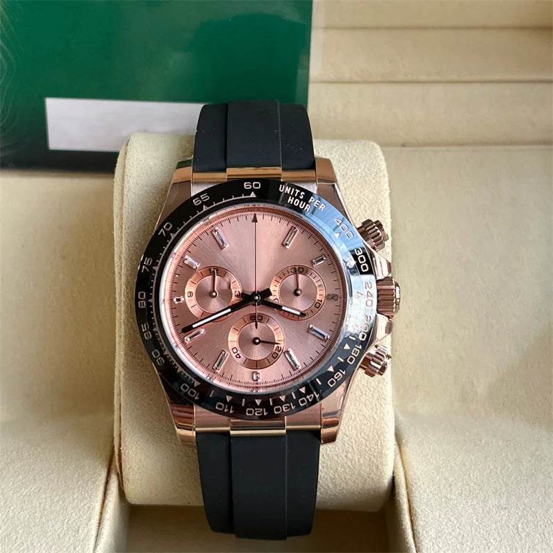 High-end Men's Elegant Automatic Mechanical Watch Clean 4130 Movement Luxury Sapphire Mirror Business Waterproof Men Wrist Watch - Tamnz