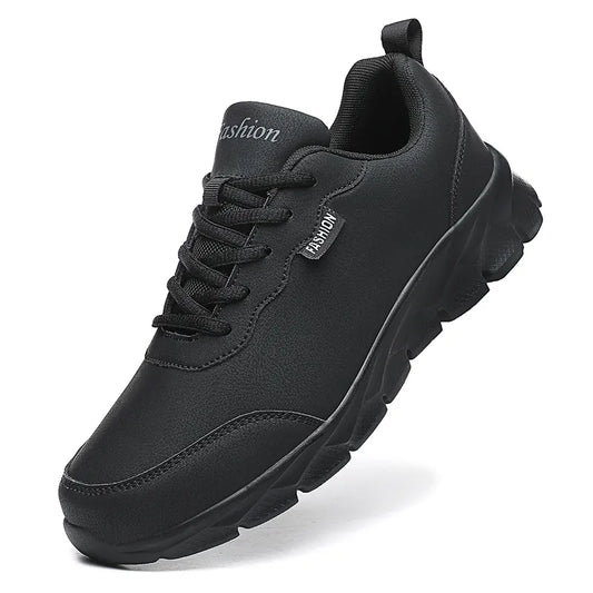 Men Running Shoes Leather Waterproof Athletic Sneaker Wear-resistant Sport Shoes Zapatillas - TaMNz