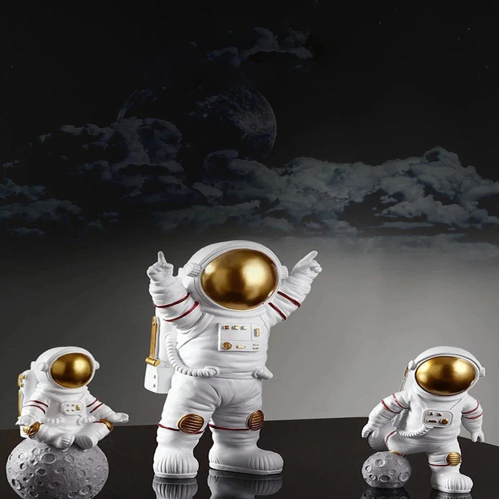 4 pcs Astronaut Figure Statue Figurine Spaceman Sculpture Educational Toy Desktop Home Decoration Astronaut Model For Kids Gift - Tamnz