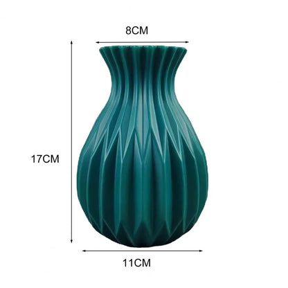 1Pc Decorative Vase Elegant Fine Workmanship Flower Vase for Home Decoration Modern Plastic Flower Pot for Room Ornament Wedding - TaMNz