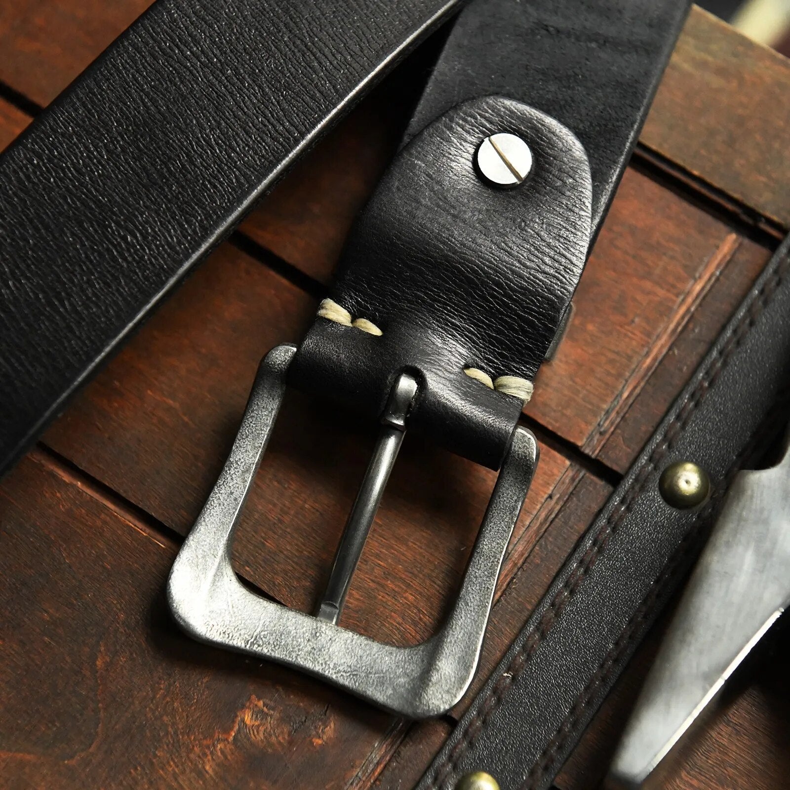 Handmade High-Quality Men's Leather Belt Personalized Pin Buckle Jeans Belt Retro Casual Top Cowhide Designer Men's Belt - TaMNz