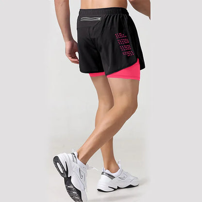 Sport Shorts Men Sportswear Double-deck Training Short Pant - TaMNz