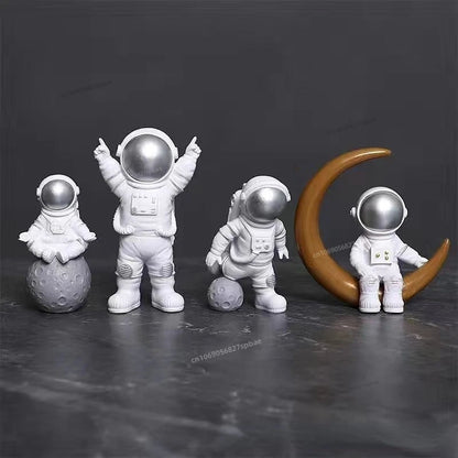 4 pcs Astronaut Figure Statue Figurine Spaceman Sculpture Educational Toy Desktop Home Decoration Astronaut Model For Kids Gift - Tamnz