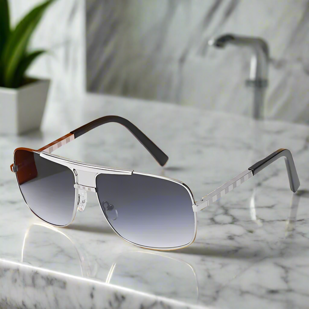Vintage Square Luxury Brand Designer Sunglasses UV400 Oculos De - TaMNz