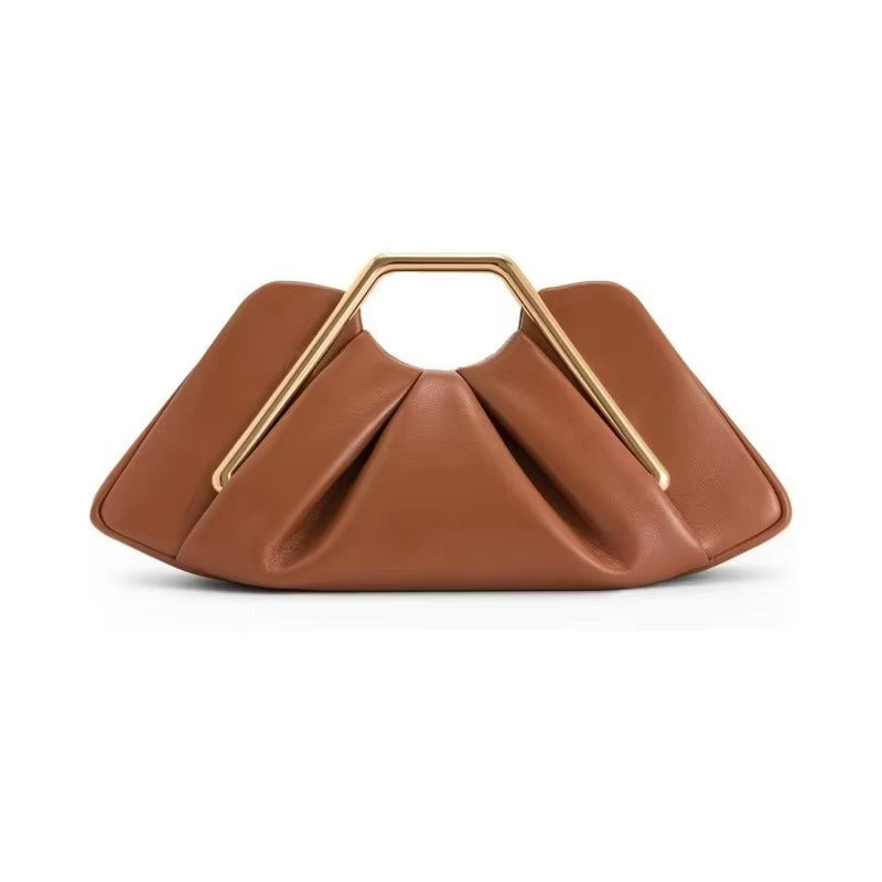 Luxury Brown Cloud Leather Crossbody Bag for Women