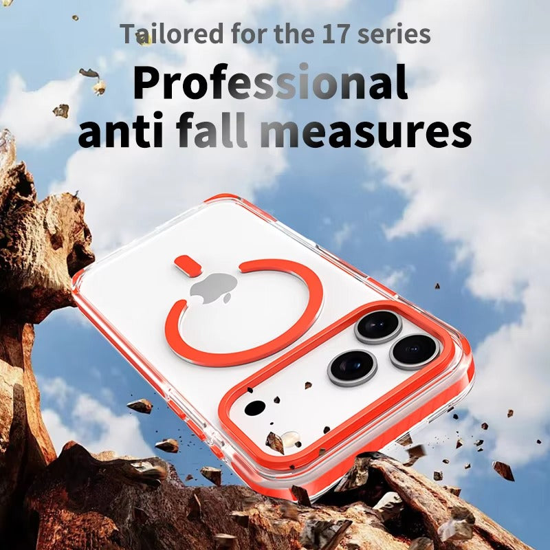 Luxury PE Striped MagSafe Clear Case for iPhone