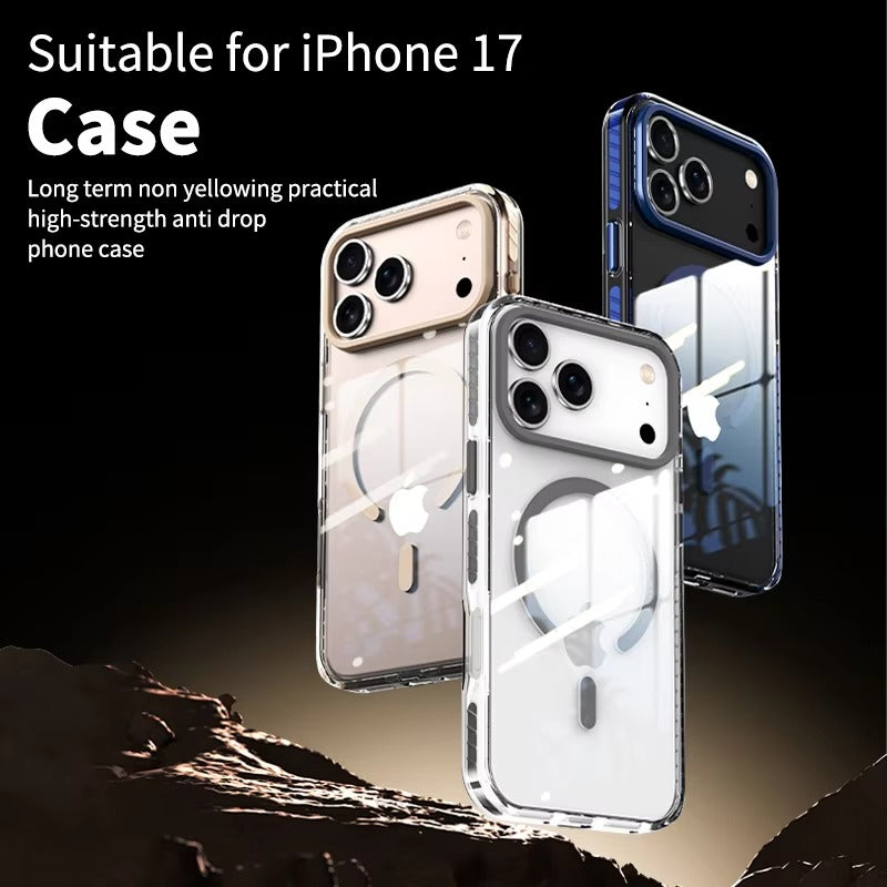 Luxury PE Striped MagSafe Clear Case for iPhone