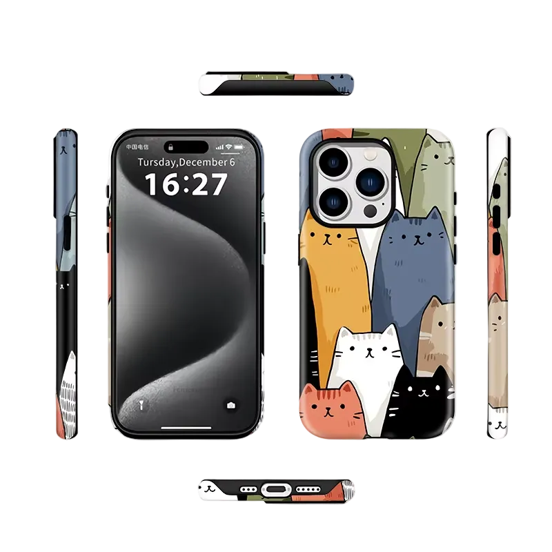 Cute Funny Cats MagSafe Phone Case for iPhone
