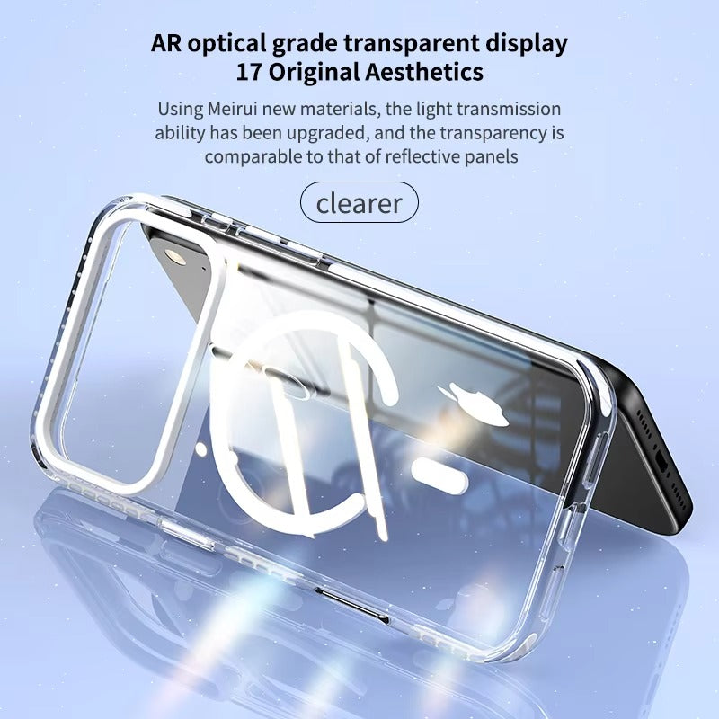 Luxury PE Striped MagSafe Clear Case for iPhone