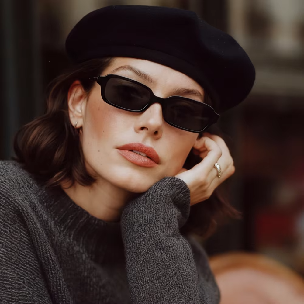 Ruiao Retro Square Sunglasses for Women