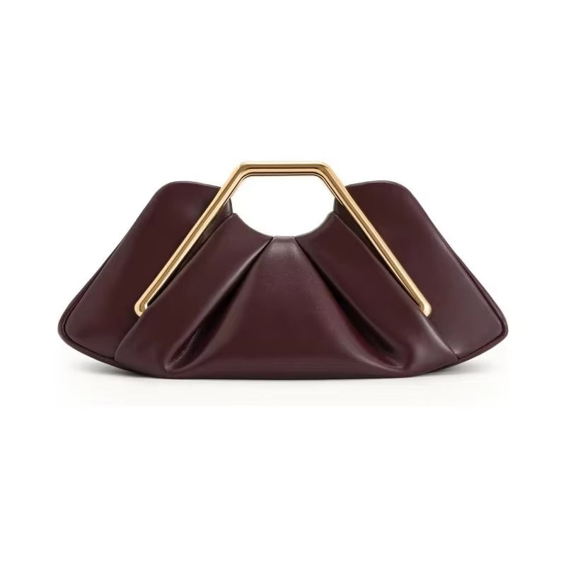 Luxury Brown Cloud Leather Crossbody Bag for Women