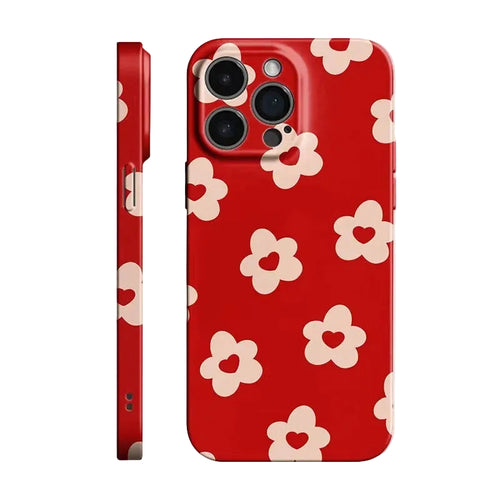 Cute Flower Pattern Hard PC Phone Case for iPhone