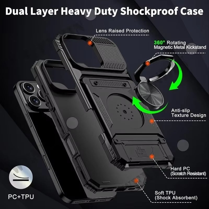 Magnetic Ring Kickstand Case for iPhone