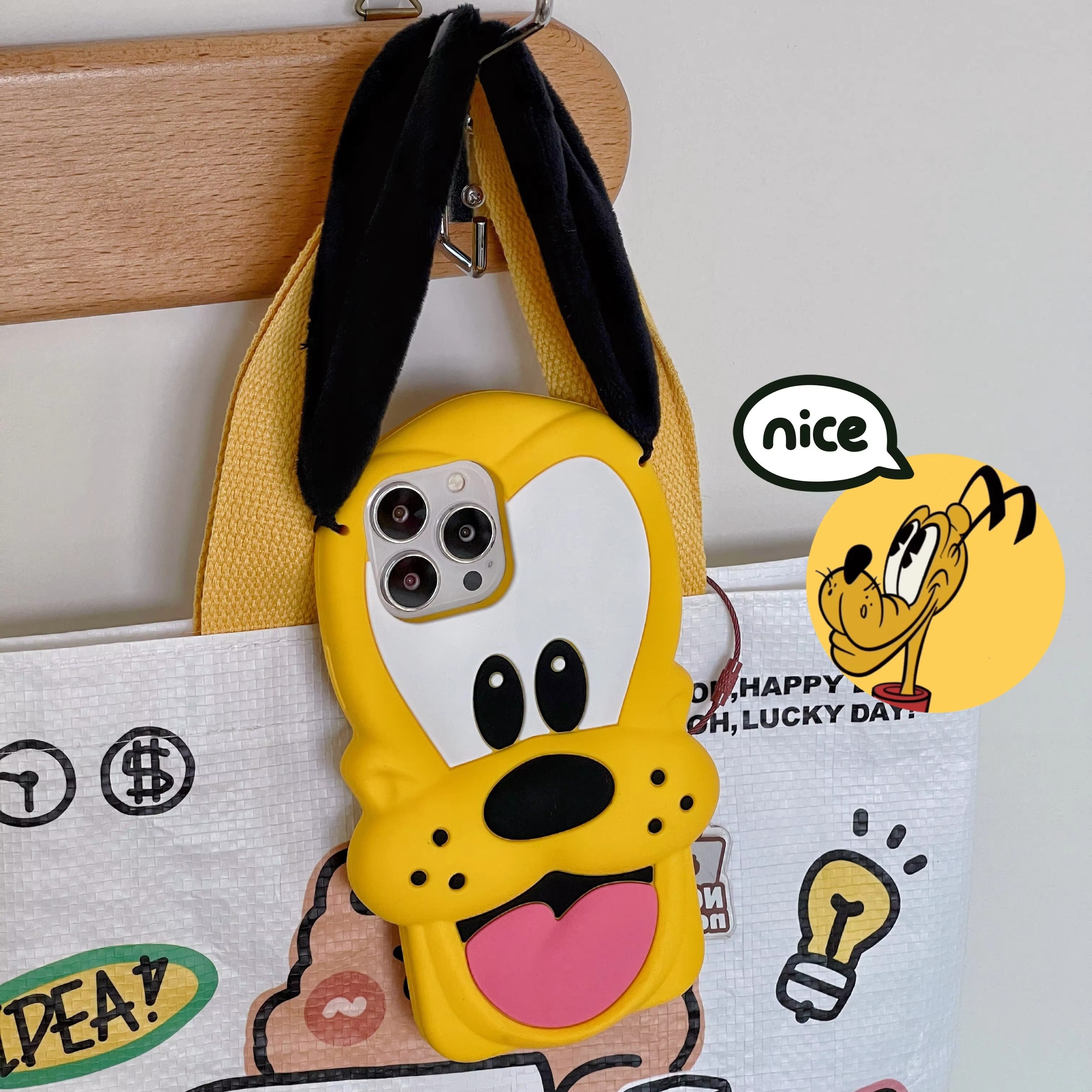 Cute 3D Pluto Shockproof iPhone Case with Lens Protection