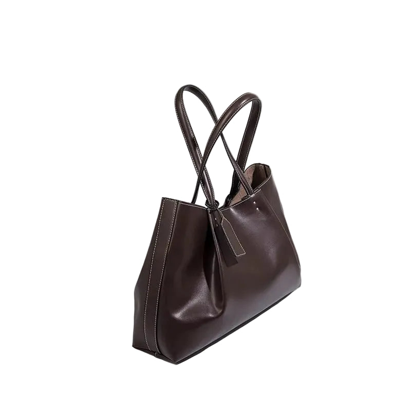 Women's Ruched PU Leather Shoulder & Crossbody Bucket Bag