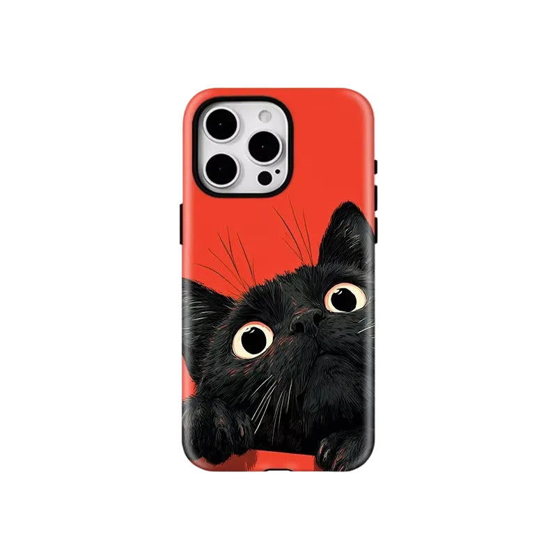 Magnetic Black Cat Shockproof iPhone Case