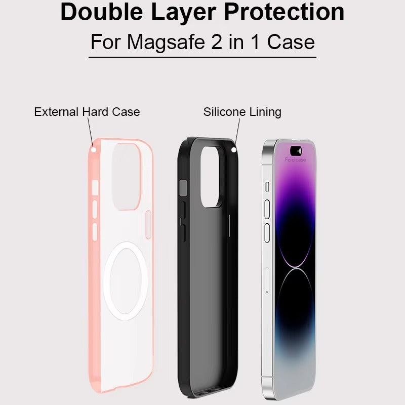Cute Cat Frog Shockproof MagSafe iPhone Case