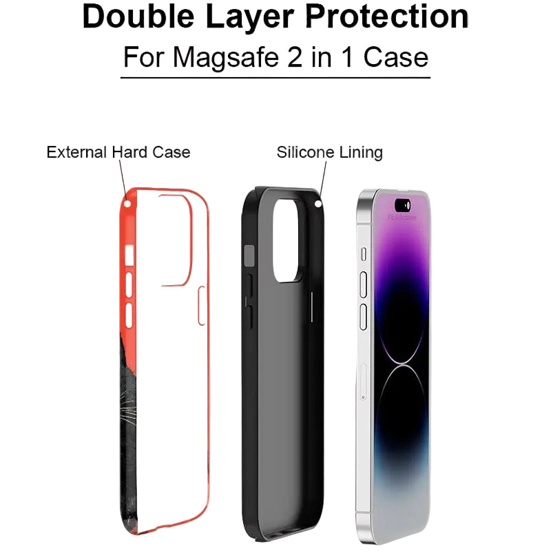 Magnetic Black Cat Shockproof iPhone Case