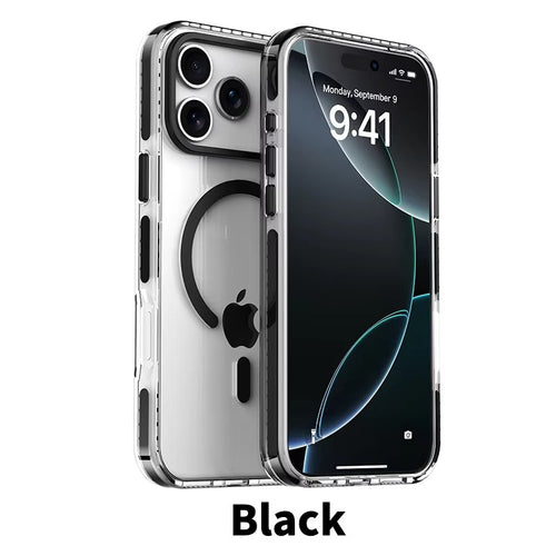 Luxury PE Striped MagSafe Clear Case for iPhone