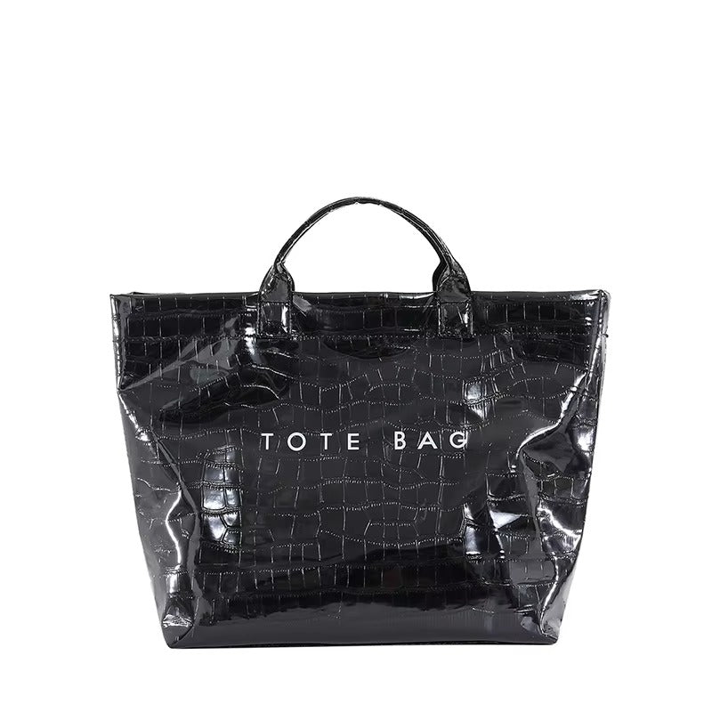 Crocodile Texture Large Tote Bag for Women