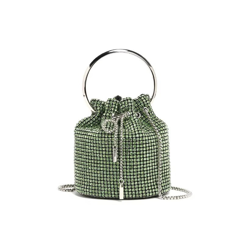 Rhinestone Evening Bucket Bag for Women