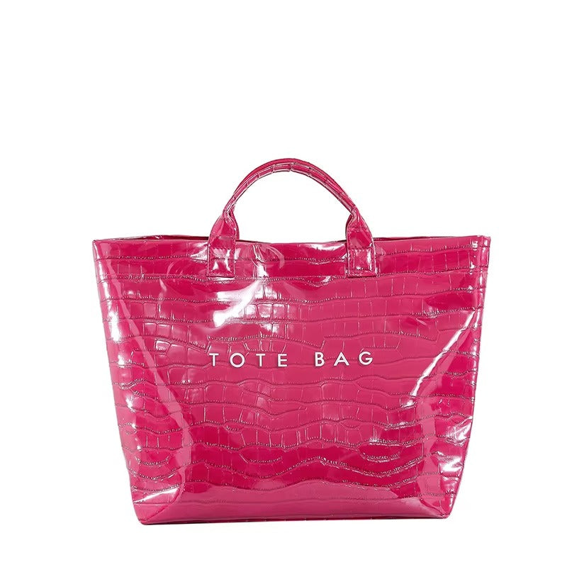 Crocodile Texture Large Tote Bag for Women