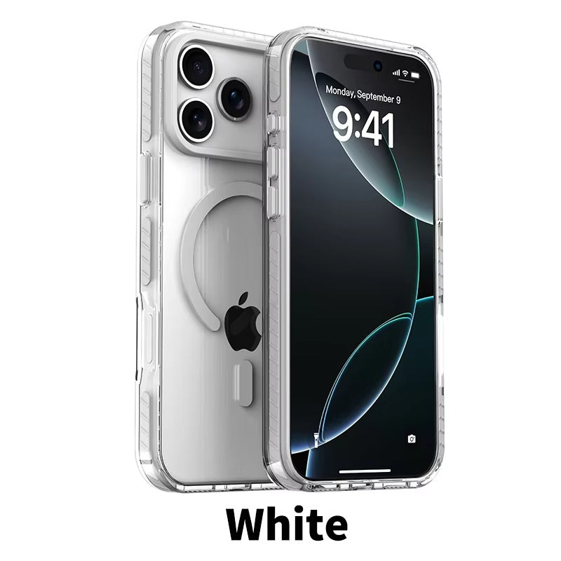 Luxury PE Striped MagSafe Clear Case for iPhone