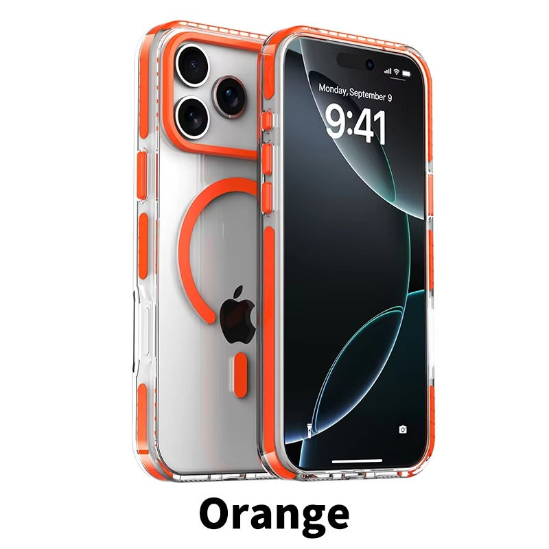 Luxury PE Striped MagSafe Clear Case for iPhone
